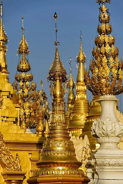 Close up on the Shwedagon Pagoda, Yangon, Myanmar