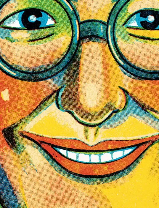 Framed Print : Close-up face with glasses Framed Print : Close-up face with glasses
