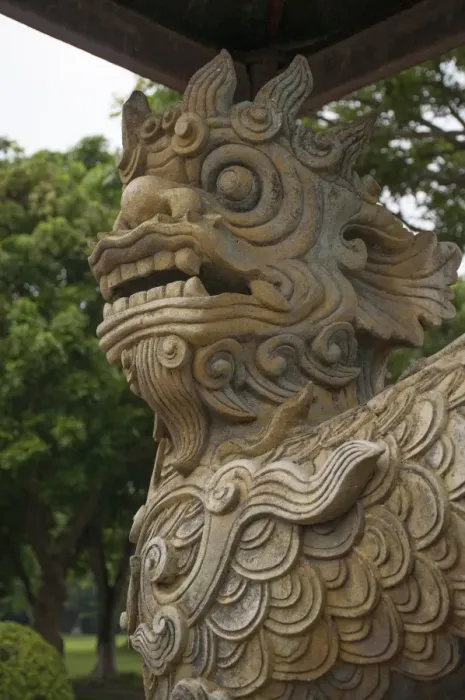 Framed Print : Close-up of a guardian figure at Hue Citadel Framed Print : Close-up of a guardian figure at Hue Citadel