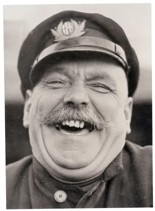 Framed Print : Close-Up of Laughing Man