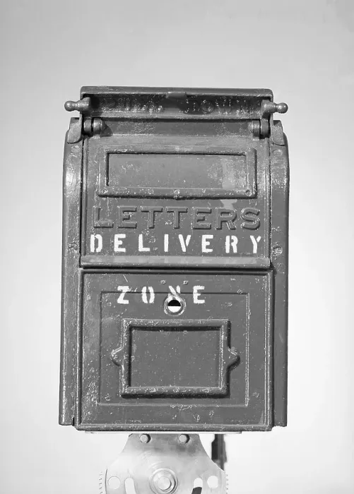Framed Print : Close-Up Of Letter Box Framed Print : Close-Up Of Letter Box