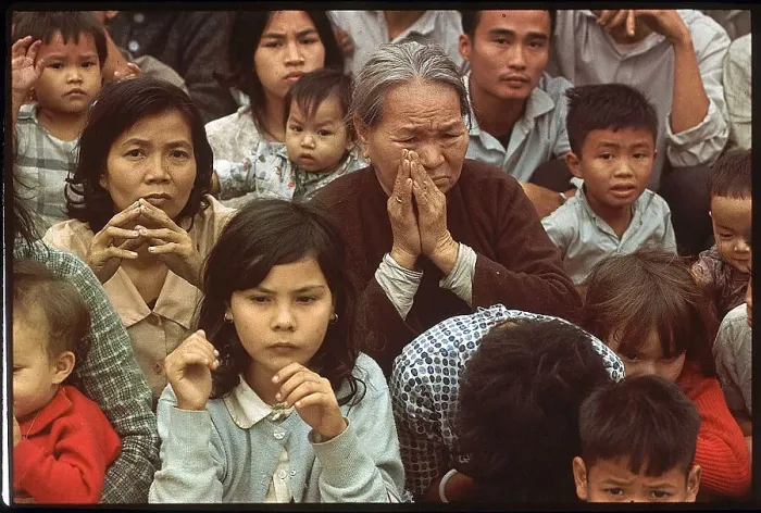 Framed Print : Close-Up Of Refugee Crowd