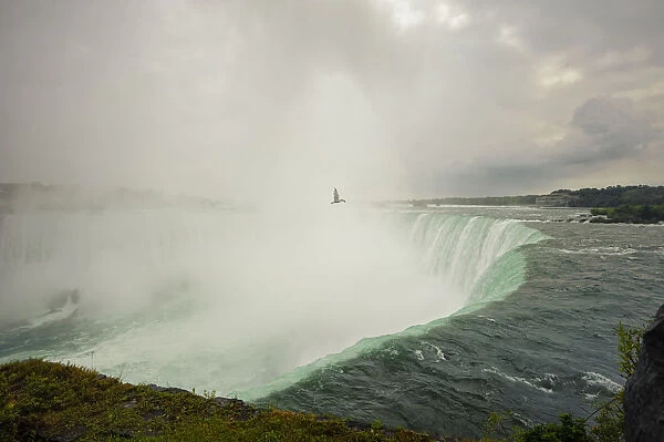 Close-up view of Niagara Falls Canadian horseshoe falls