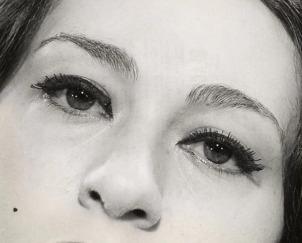 Close-up of womans eyes and nose
