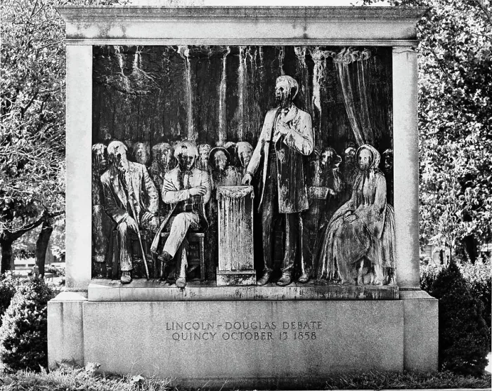 Framed Print : Close-Up:Lincoln / Douglas Debate Monument Framed Print : Close-Up:Lincoln / Douglas Debate Monument