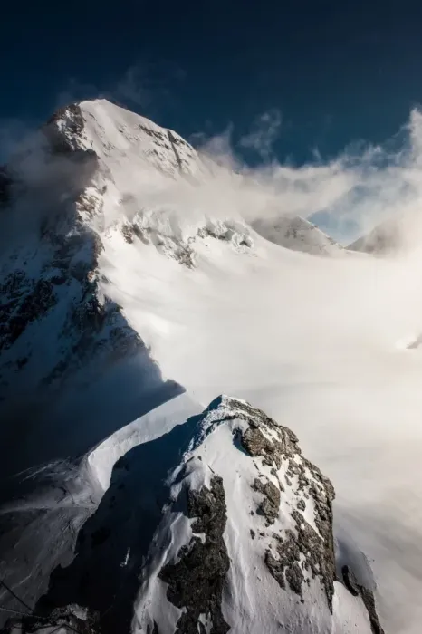 Framed Print : Close up view of Jungfrau joch