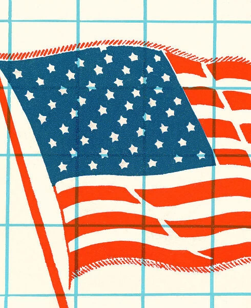 Closeup of American Flag