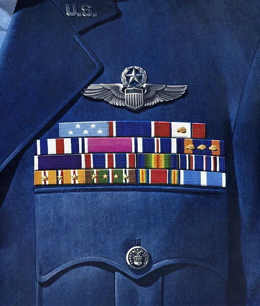Closeup of a Decorated Officer