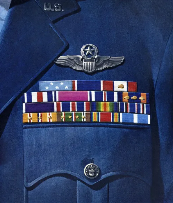 Framed Print : Closeup of a Decorated Officer Framed Print : Closeup of a Decorated Officer