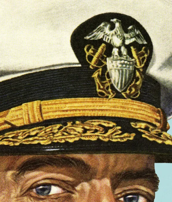 Framed Print : Closeup of an Officers Hat