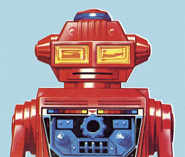 Closeup of a Red Robot