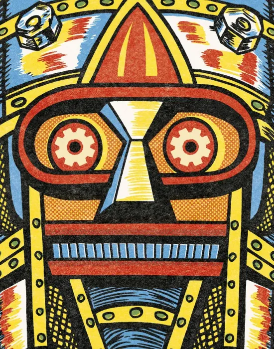 Framed Print : Closeup of a Robot Face Framed Print : Closeup of a Robot Face