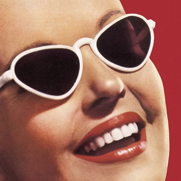 Closeup of Smiling Face with Sunglasses