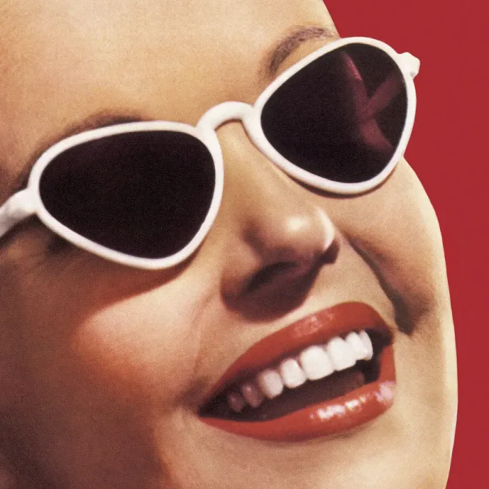 Framed Print : Closeup of Smiling Face with Sunglasses Framed Print : Closeup of Smiling Face with Sunglasses