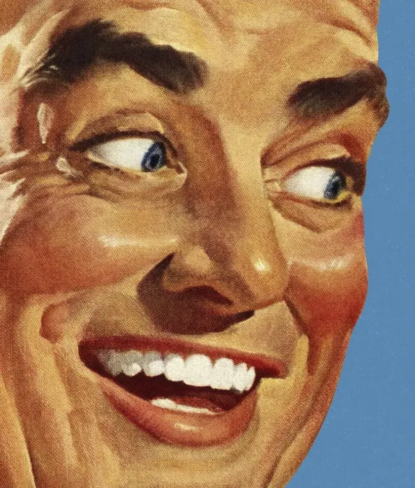 Framed Print : Closeup of a Smiling Man Framed Print : Closeup of a Smiling Man