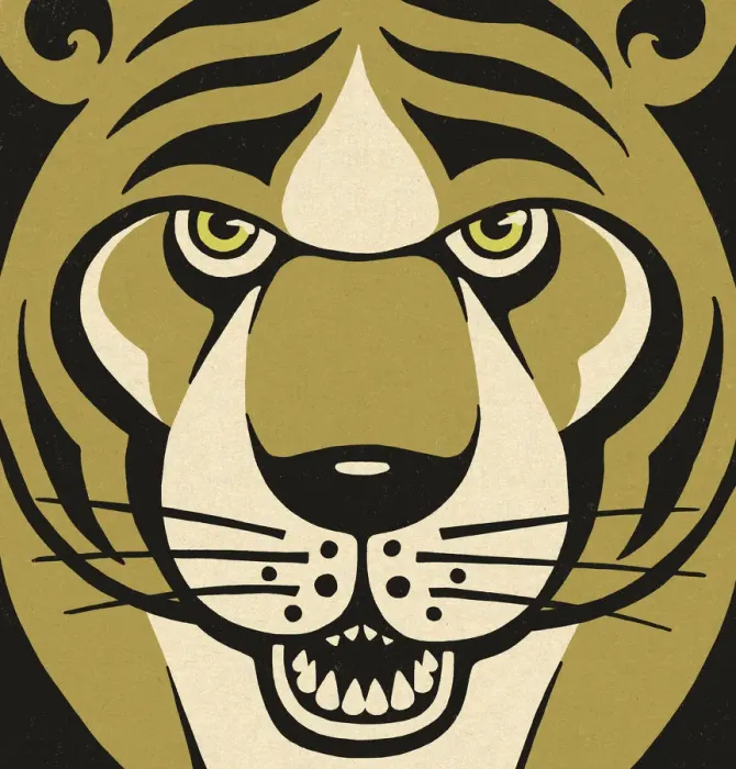 Framed Print : Closeup of a Tiger