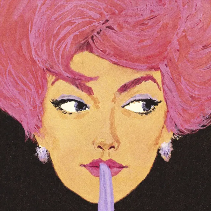 Framed Print : Closeup of a Woman with Pink Hair