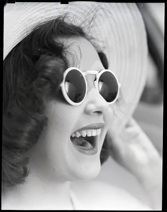 Framed Print : Closeup of Woman Wearing Sunglasses Framed Print : Closeup of Woman Wearing Sunglasses