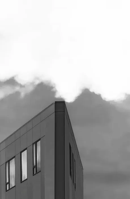 Framed Print : Cloud and Building Framed Print : Cloud and Building