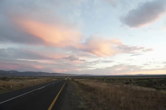 Framed Print : cloud, color image, great karoo, highway, horizon over land, horizontal, landscape