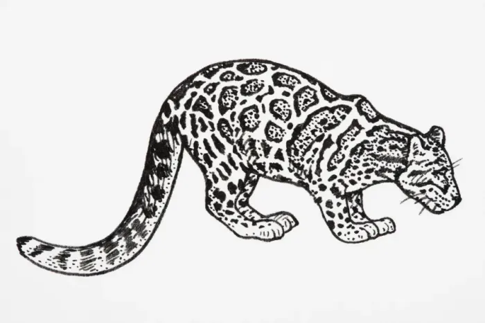 Framed Print : Clouded Leopard (Neofelis nebulosa), standing with head lowered Framed Print : Clouded Leopard (Neofelis nebulosa), standing with head lowered