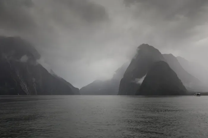 Framed Print : Clouds at Milford Sound, Fiordland National Park, Southland Region, New Zealand Framed Print : Clouds at Milford Sound, Fiordland National Park, Southland Region, New Zealand