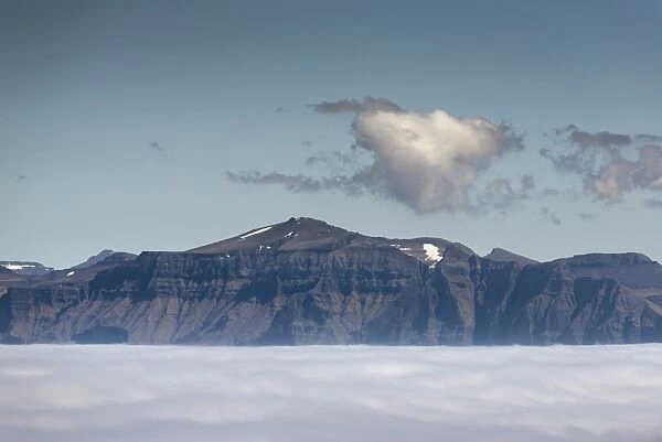 Clouds over the sea off Streymoy island, Mykines, Utoyggjar, Faroe Islands, Denmark