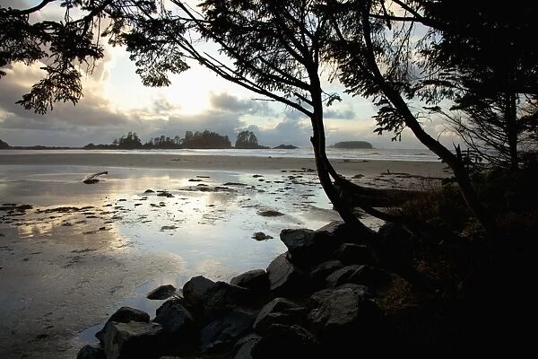 Clouds At Sunset Over Chestermans Beach And Franks Island Near Tofino