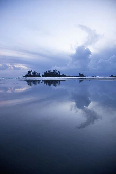 Clouds At Sunset Over Chestermans Beach And Franks Island Near Tofino; British Columbia Canada