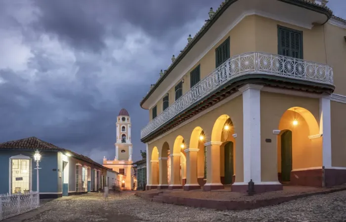 Framed Print : Cloudy sky over a colonial town in Cuba Framed Print : Cloudy sky over a colonial town in Cuba
