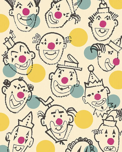 Clown Faces Pattern