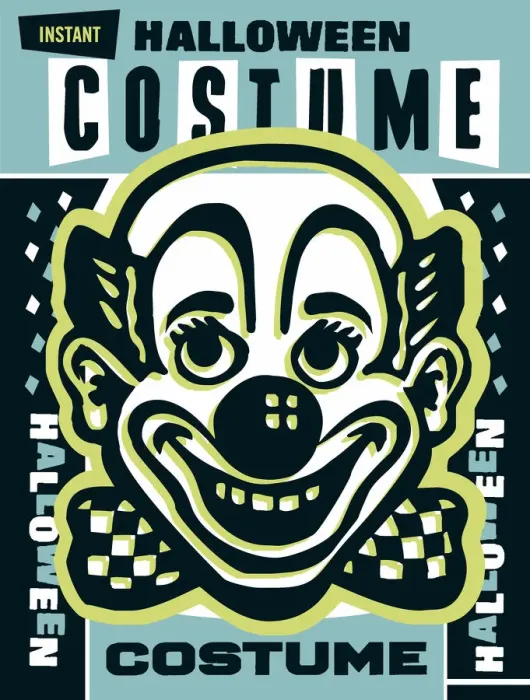 Framed Print : Clown Halloween costume Framed Print : Clown Halloween costume