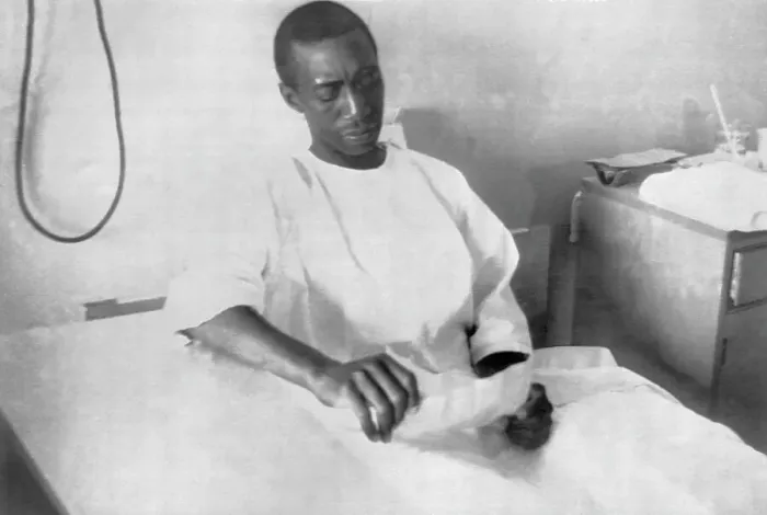 Framed Print : Clyde Kennard in Hospital Bed During Illness Framed Print : Clyde Kennard in Hospital Bed During Illness