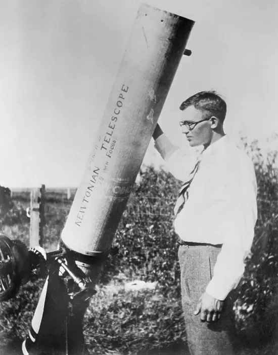 Framed Print : Clyde Tombaugh with Newtonian Telescope Framed Print : Clyde Tombaugh with Newtonian Telescope