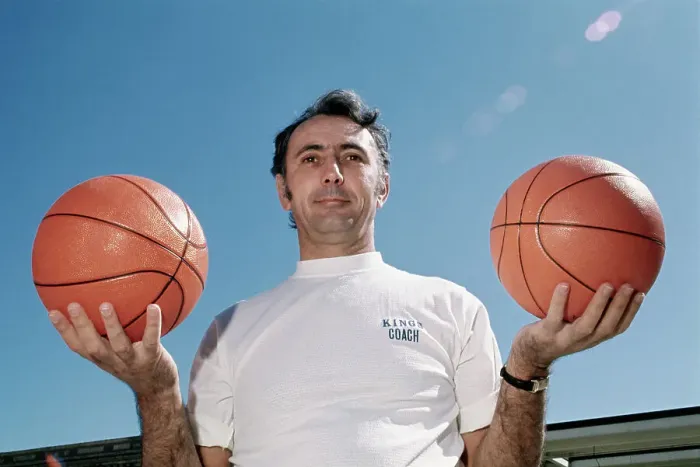 Framed Print : Coach Bob Cousy Holding Two Basketballs Framed Print : Coach Bob Cousy Holding Two Basketballs