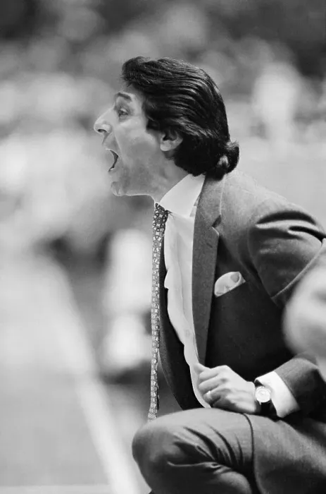 Framed Print : Coach Dean Smith Yelling from Sideline
