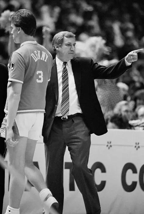 Framed Print : Coach Jim Valvano Coaching from Sideline Framed Print : Coach Jim Valvano Coaching from Sideline