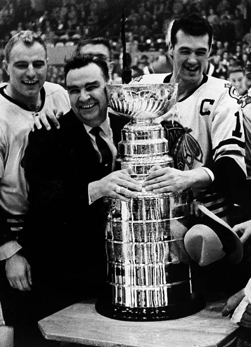 Framed Print : Coach and Players Embrace Stanley Cup Framed Print : Coach and Players Embrace Stanley Cup