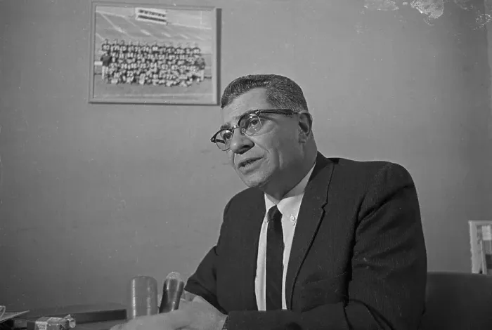 Framed Print : Coach Vince Lombardi Being Interviewed Framed Print : Coach Vince Lombardi Being Interviewed