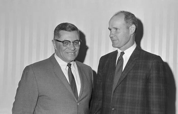 Framed Print : Coach Vince Lombardi and Tom Landry Framed Print : Coach Vince Lombardi and Tom Landry