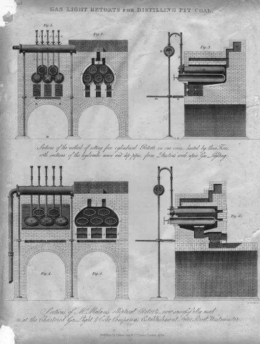 Framed Print : Coal Distillation Framed Print : Coal Distillation