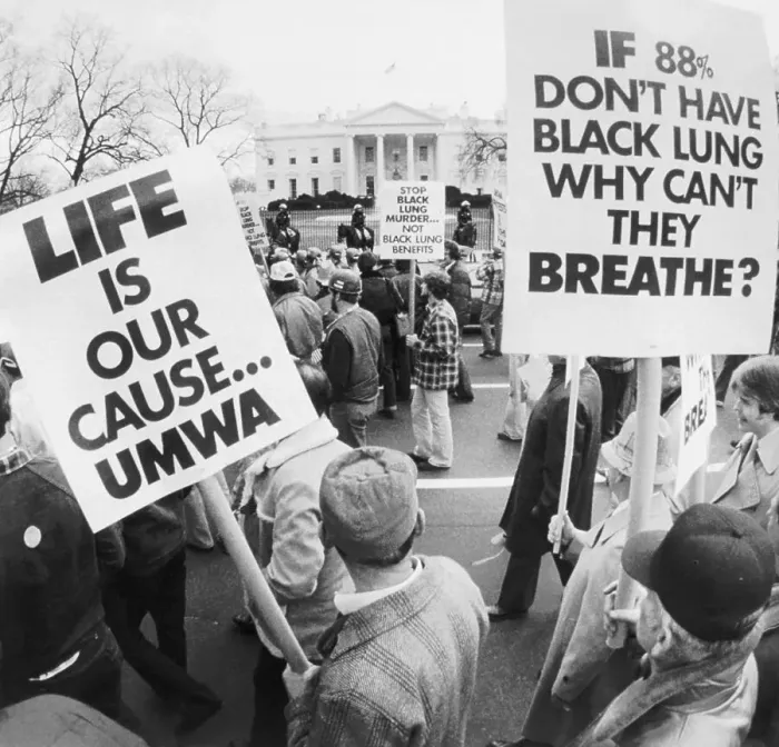 Framed Print : Coal Miners Strike in Front of White House Framed Print : Coal Miners Strike in Front of White House