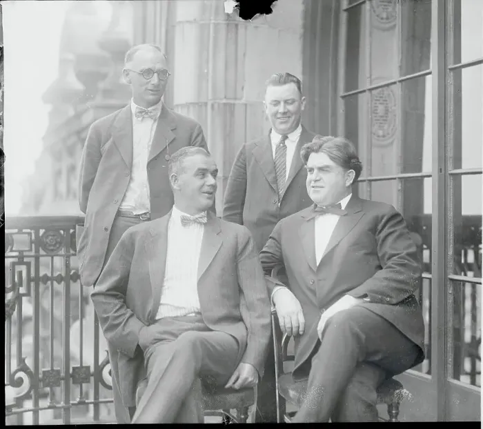 Framed Print : Coal Mining Executives Posing Together Framed Print : Coal Mining Executives Posing Together