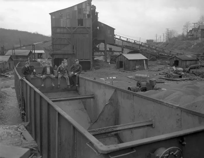 Framed Print : This Coal Scene Changed as Miners are Ordered Back Framed Print : This Coal Scene Changed as Miners are Ordered Back