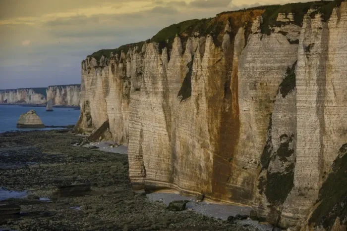 Framed Print : Coast with chalk cliffs, Etretat, Normandy, France Framed Print : Coast with chalk cliffs, Etretat, Normandy, France