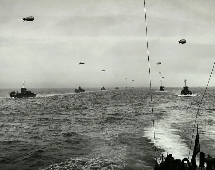 Framed Print : Coast Guard Cruisers in English Channel During D-Day
