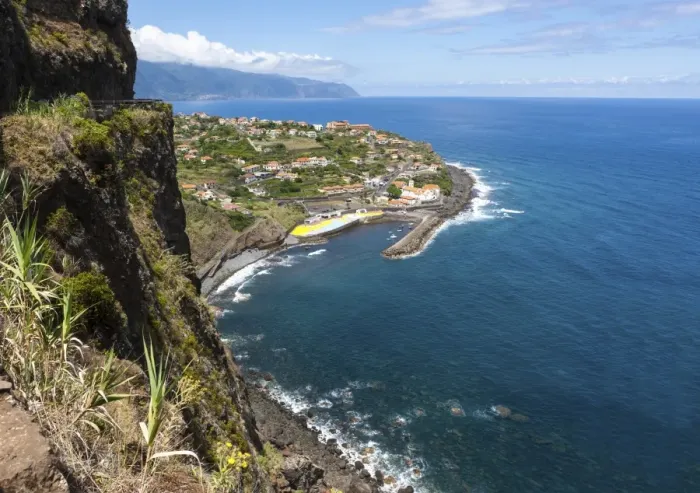 Framed Print : Coastal cliffs near Ponta Delgada, Vicente, Boaventura, Madeira, Portugal Framed Print : Coastal cliffs near Ponta Delgada, Vicente, Boaventura, Madeira, Portugal