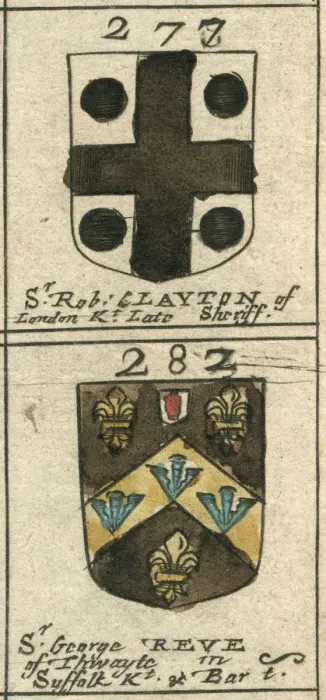 Framed Print : Coat of arms 17th century Clayton and Reeve Framed Print : Coat of arms 17th century Clayton and Reeve