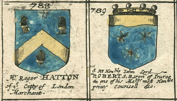 Coat of arms 17th century Hatton and Roberts