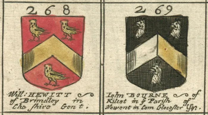 Framed Print : Coat of arms 17th century Hewitt and Bourne Framed Print : Coat of arms 17th century Hewitt and Bourne